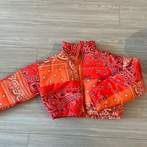 Paisley printed lightweight winter jacket- new never worn